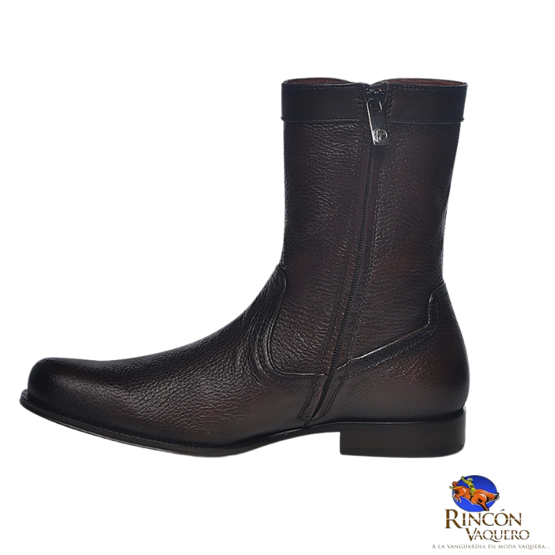 Bota de vestir en piel genuina de venado para caballero