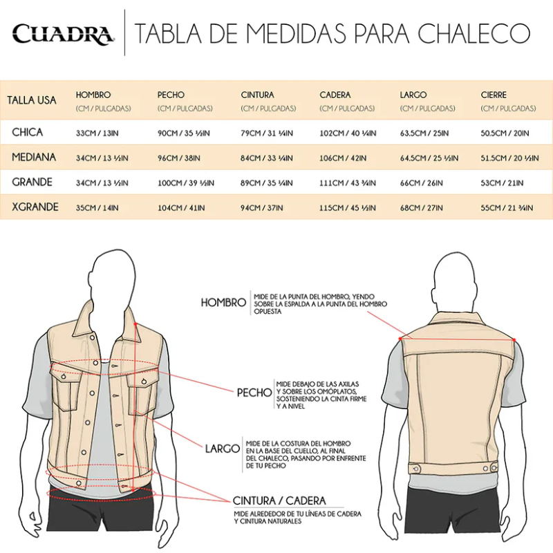Chaleco en piel genuina para caballero