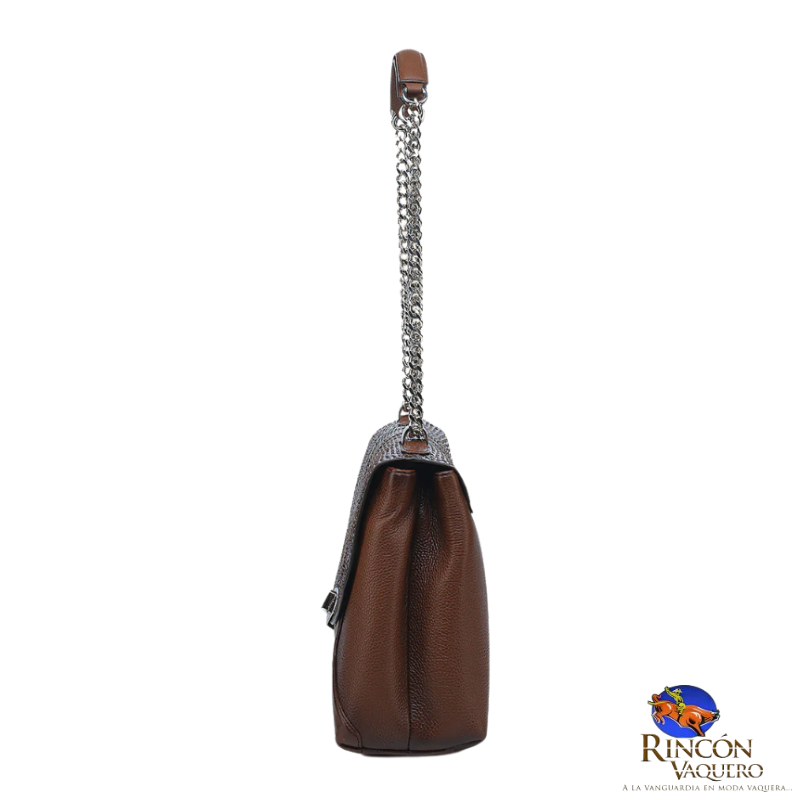 Crossbody en piel genuina de pitón para dama