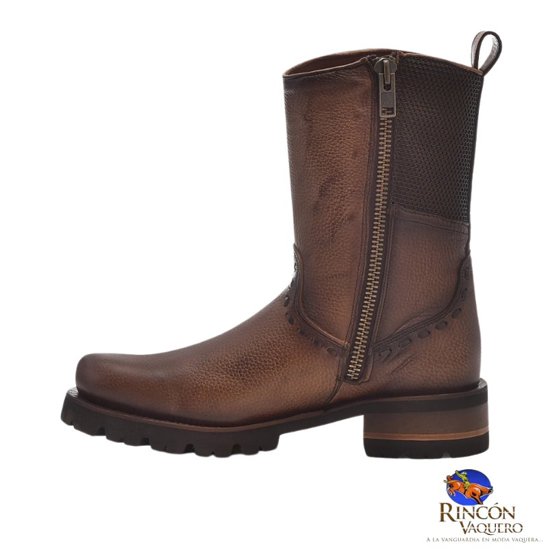 Bota urbana en piel genuina de venado