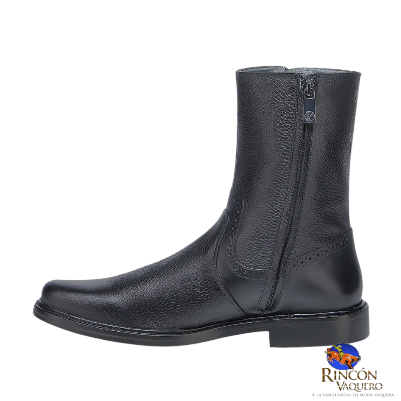 Bota de vestir en piel genuina de venado para caballero