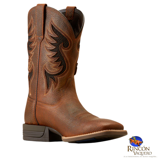 Bota Ariat Vaquera Cowpuncher Brown Oiled Rowdy VentTEK