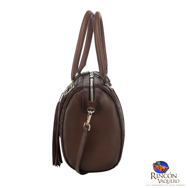 Bolso de hombro en piel genuina de cordero para dama
