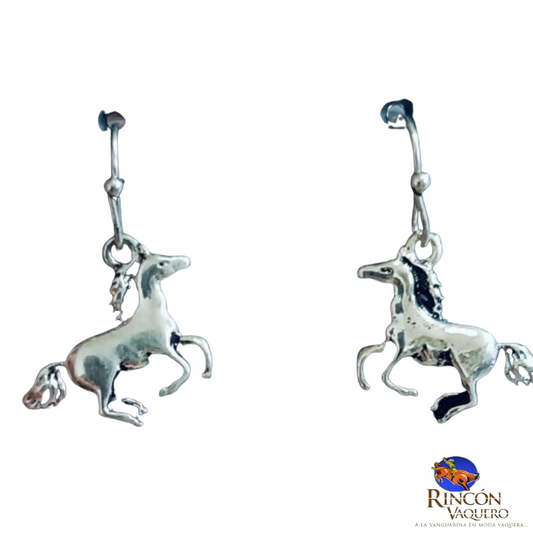 Aretes Horse Silver