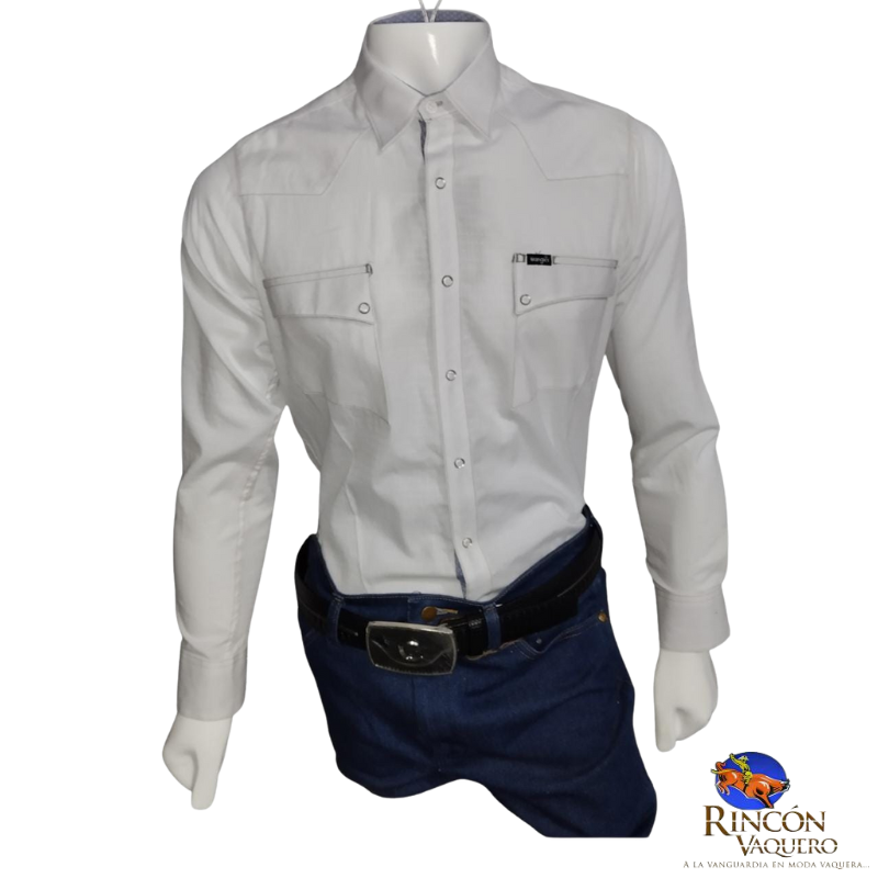 Camisa vaquera Wrangler caballero regular manga larga 473