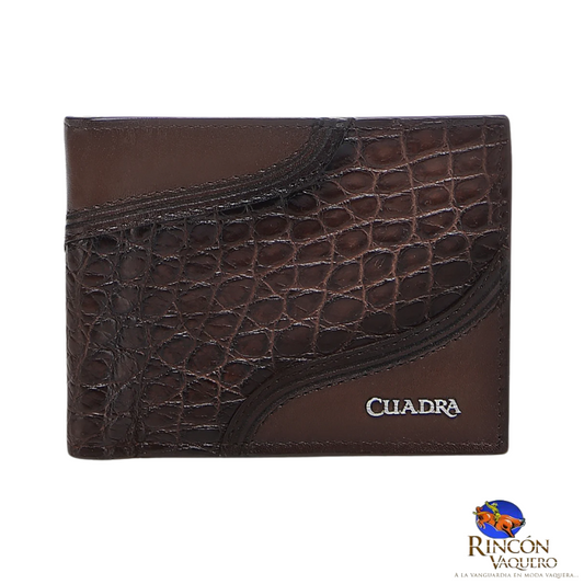 Cartera en piel genuina de alligator para caballero