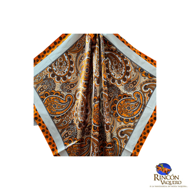 Mascada Rodeo Drive Orange and Cream Giant Paisley para dama