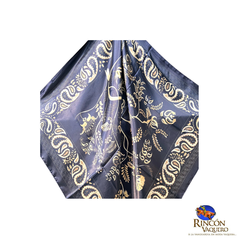 Mascada Rodeo Drive Paisley Azul y Crema para dama