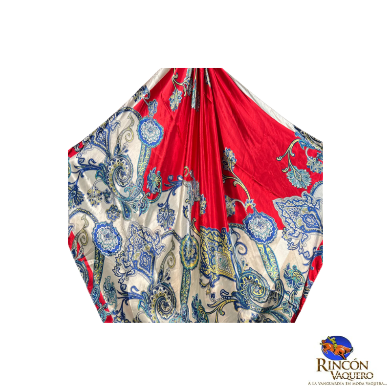 Mascada Rodeo Drive Rojo y Navy Paisley para dama