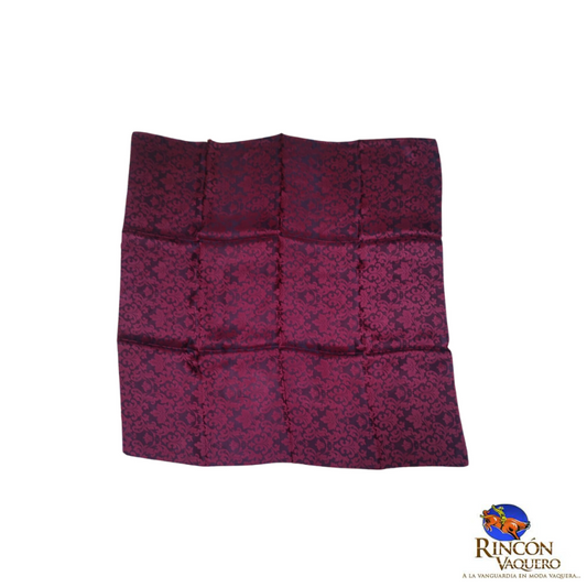 Mascada Seda Jacquard Red Balck para dama