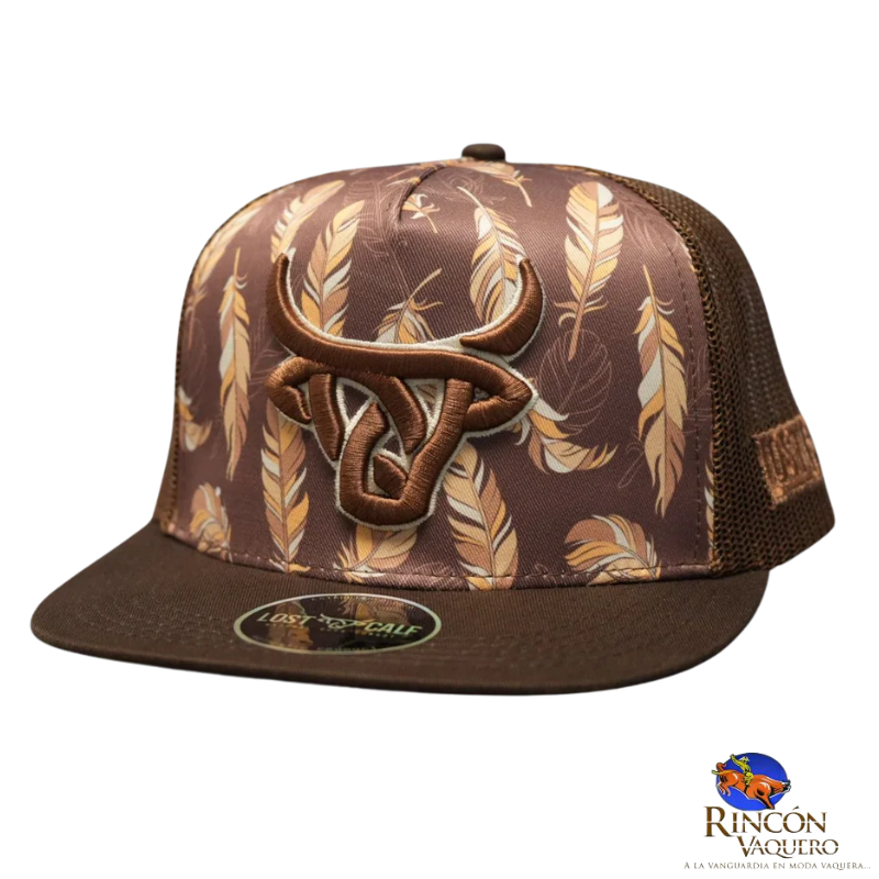 Gorra Lost Calf Brown Feathers Brown