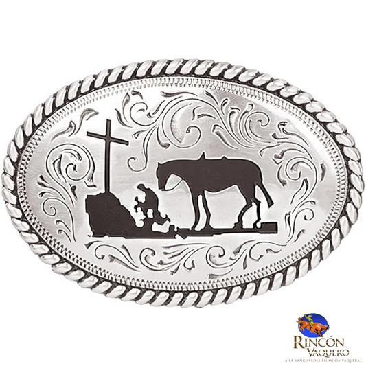 Hebilla Nocona Cowboy Prayer