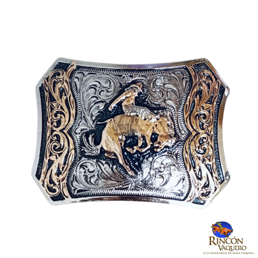 Hebilla Ranch Brand Jinete Cuadrada