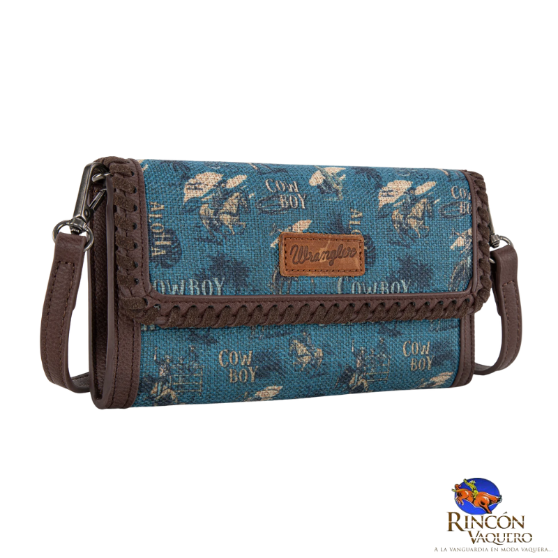 Cartera/bandolera Wrangler Vintage Retro Cowboy con estampado moderno Jean