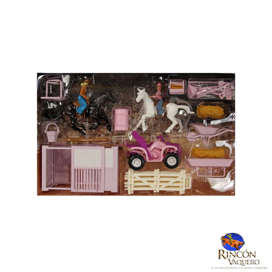 Juguete M&F Western Products Stall/4Wheeler StableSet