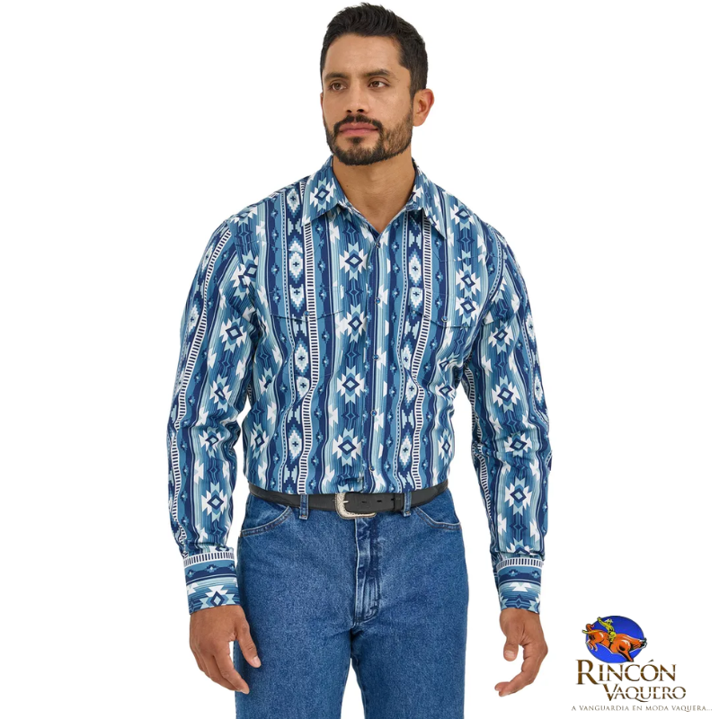 Camisa vaquera Wrangler caballero Checotah regular manga larga 911