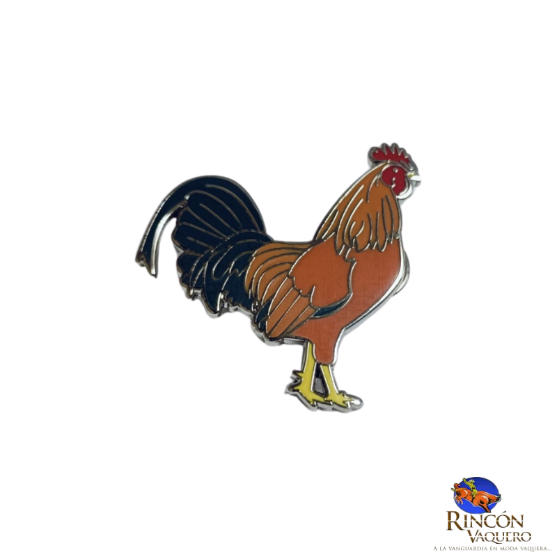 Pin Gallo naranja