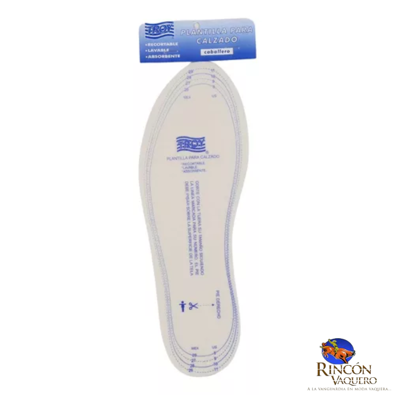 Plantilla para calzado Troy para caballero