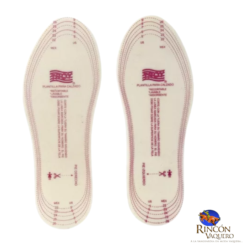 Plantilla para calzado Troy para dama