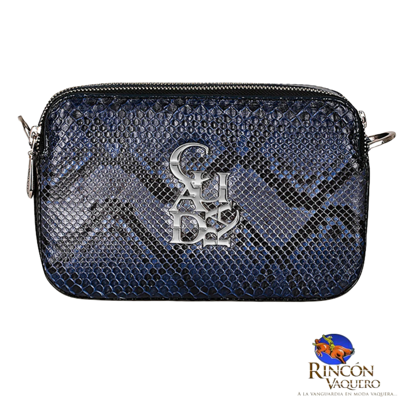 Crossbody en piel genuina de pitón