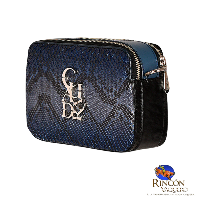 Crossbody en piel genuina de pitón