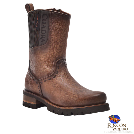 Bota urbana en piel genuina de venado