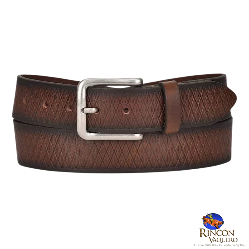 Cinto en piel genuina para caballero