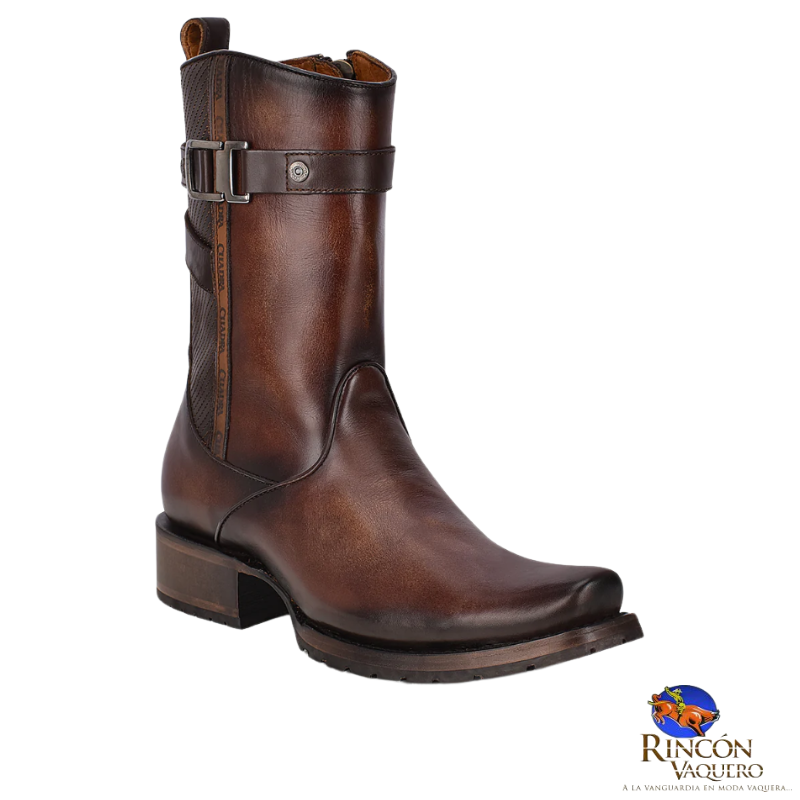 Bota urbana en piel genuina para caballero