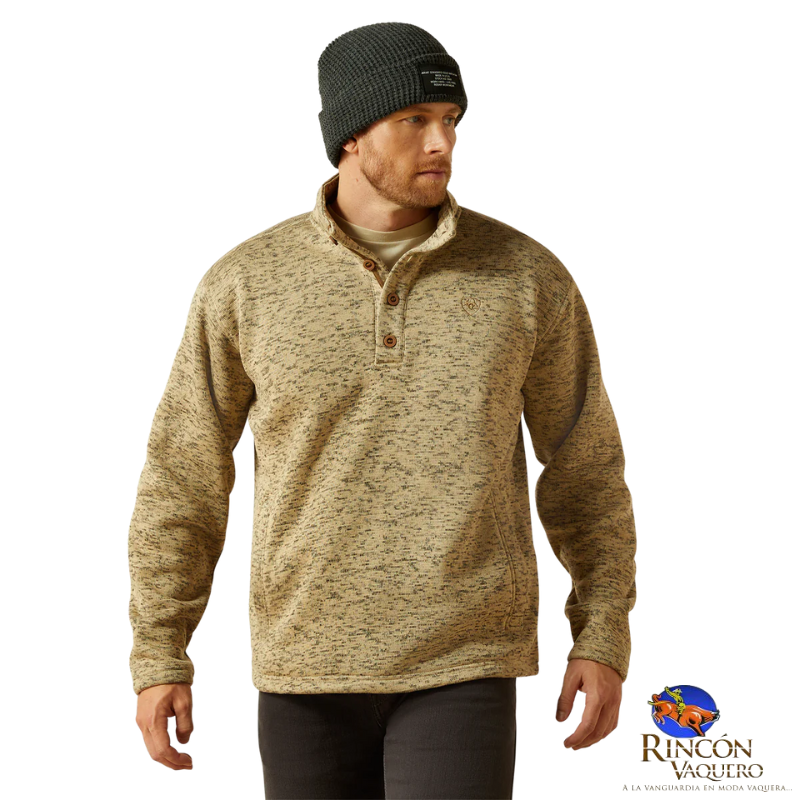 Suéter Ariat Caldwell con Botones 1/4 para caballero