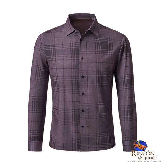 Camisa Noir Mosaic sin costuras BORGOÑA