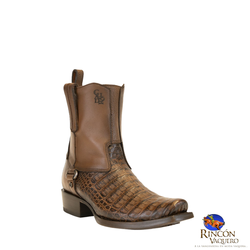 Botín urbano en piel genuina de fuscus para caballero