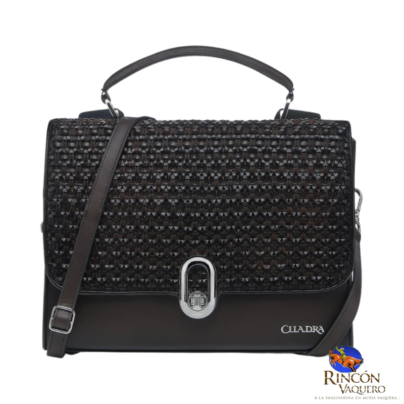 Bolso de mano en piel genuina para dama