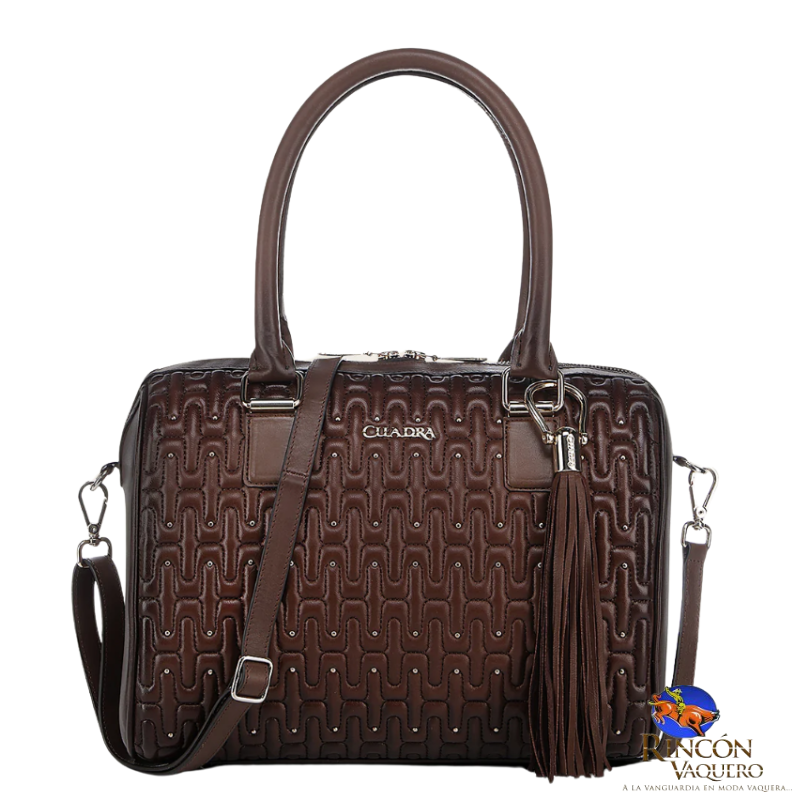 Bolso de hombro en piel genuina de cordero para dama