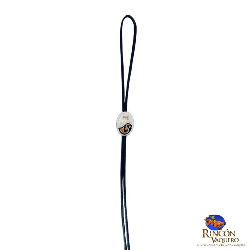 Corbatin Ranch Brand Figurilla caballo dorado