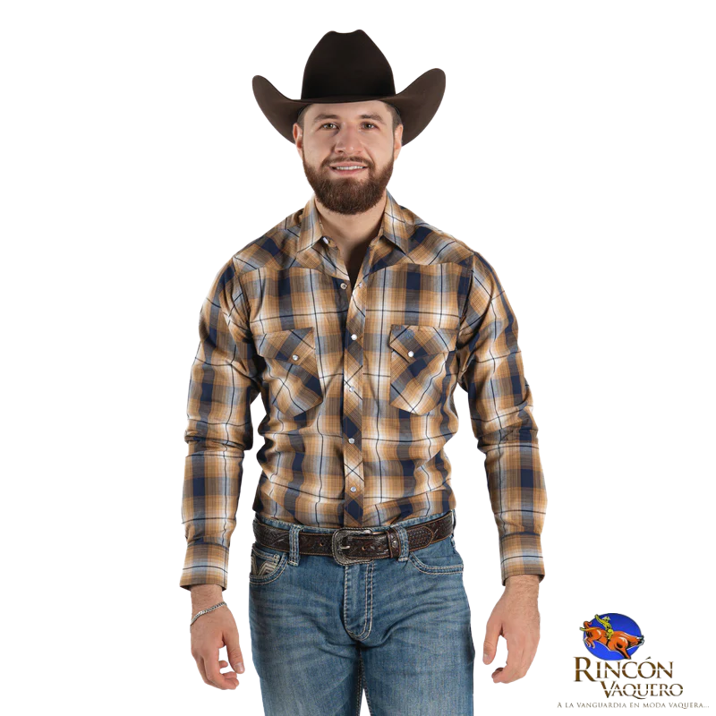 Camisa Vaquera Wrangler caballero Retro Slim Manga Larga 545