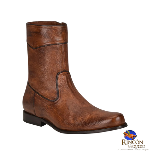 Bota de vestir en piel genuina de venado para caballero