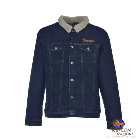 Chaqueta vaquera estilo camionero con forro de sherpa estilo western wrangler