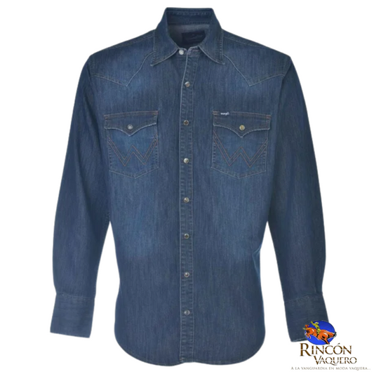 Camisa Wrangler caballero slim-fit manga larga O41
