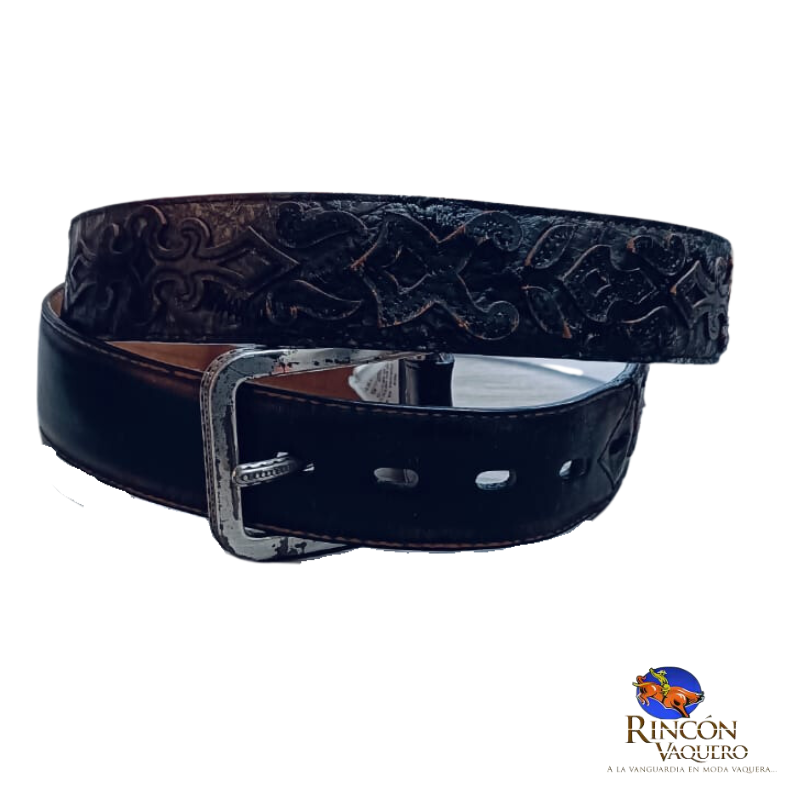 Cinto en piel genuina para caballero