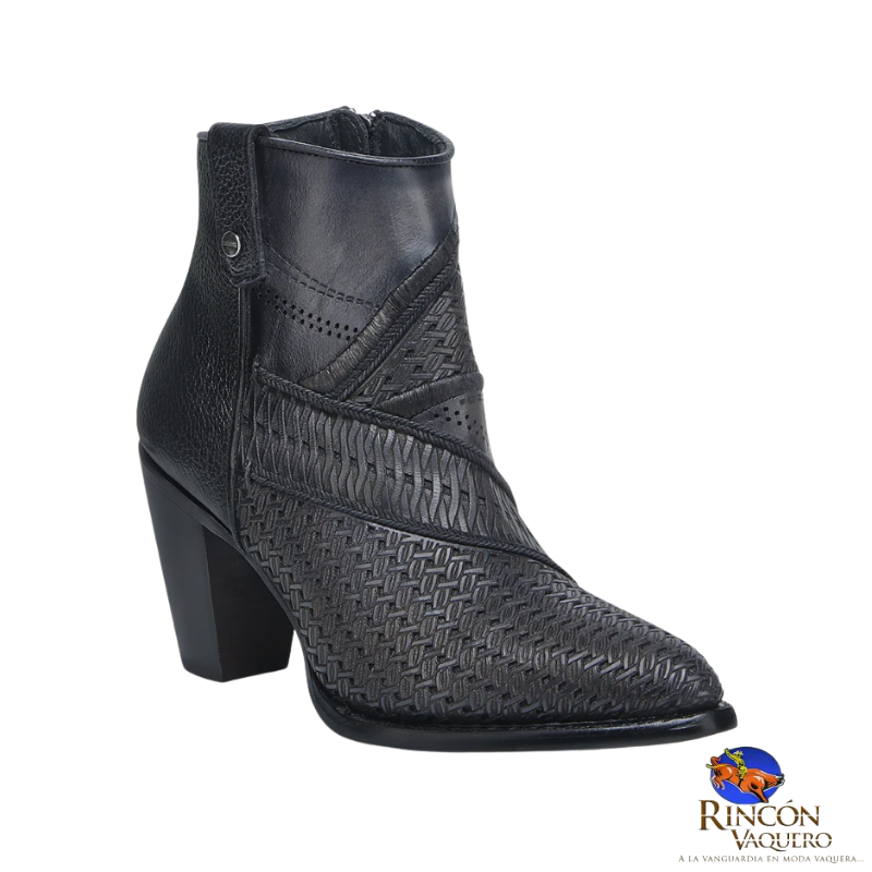 Botín casual en piel genuina para dama