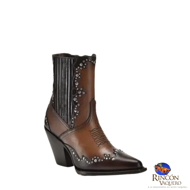 Botín para dama en piel genuina de res