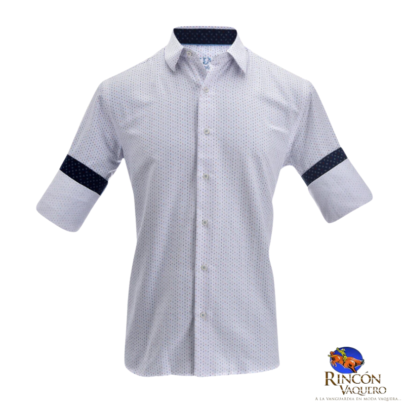 Camisa para caballero con estampado en color contrastante