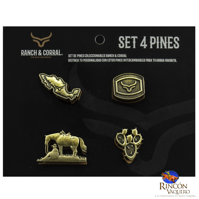 Set 4 Pines Conmemorativos Ranch Corral 13