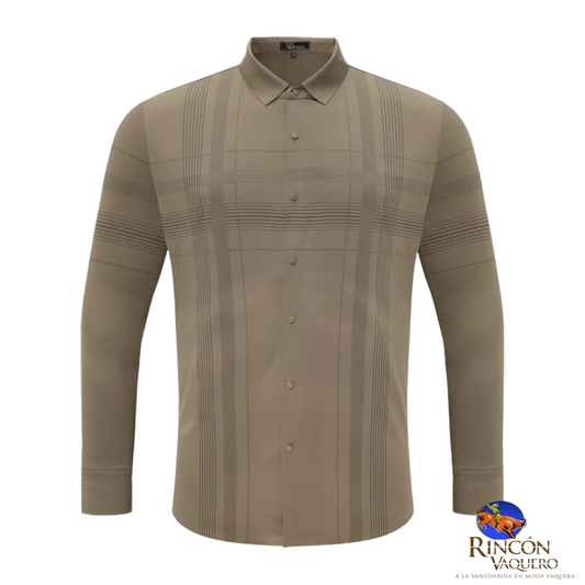 Camisa a cuadros Noble Knight con botones color caqui