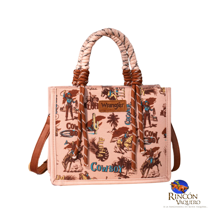 Bolsa Wrangler Cowboy Print Rosa