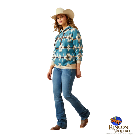 Suéter Ariat Logo 2.0 Agave Southwest Print para dama