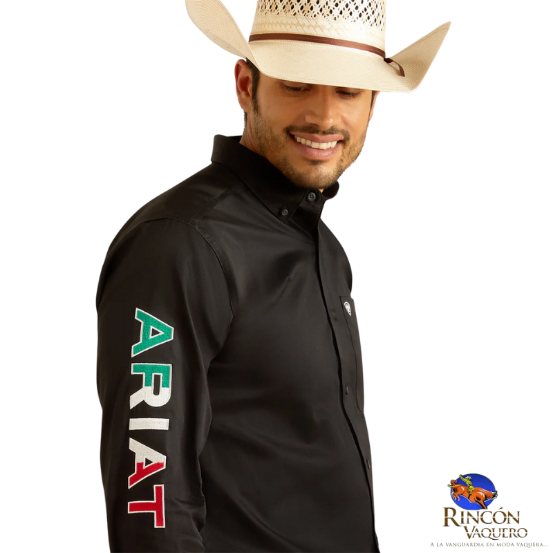 Camisa Ariat Team Logo México Negro