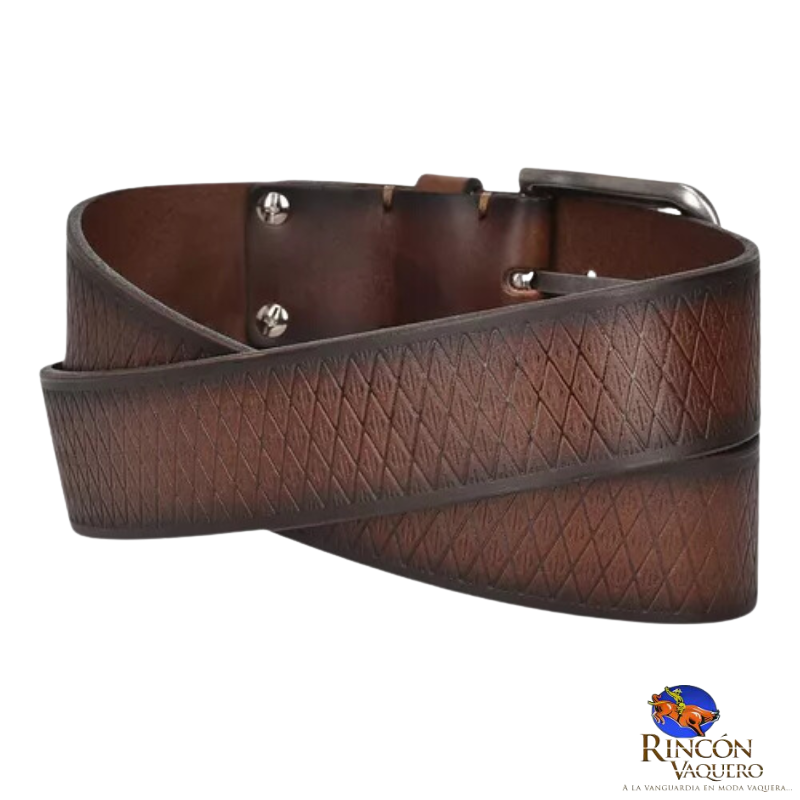 Cinto en piel genuina para caballero