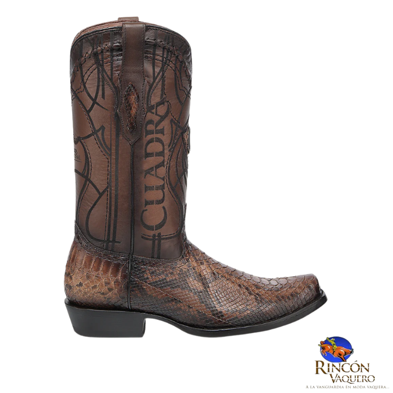 Bota tradicional en piel genuina de pitón para caballero