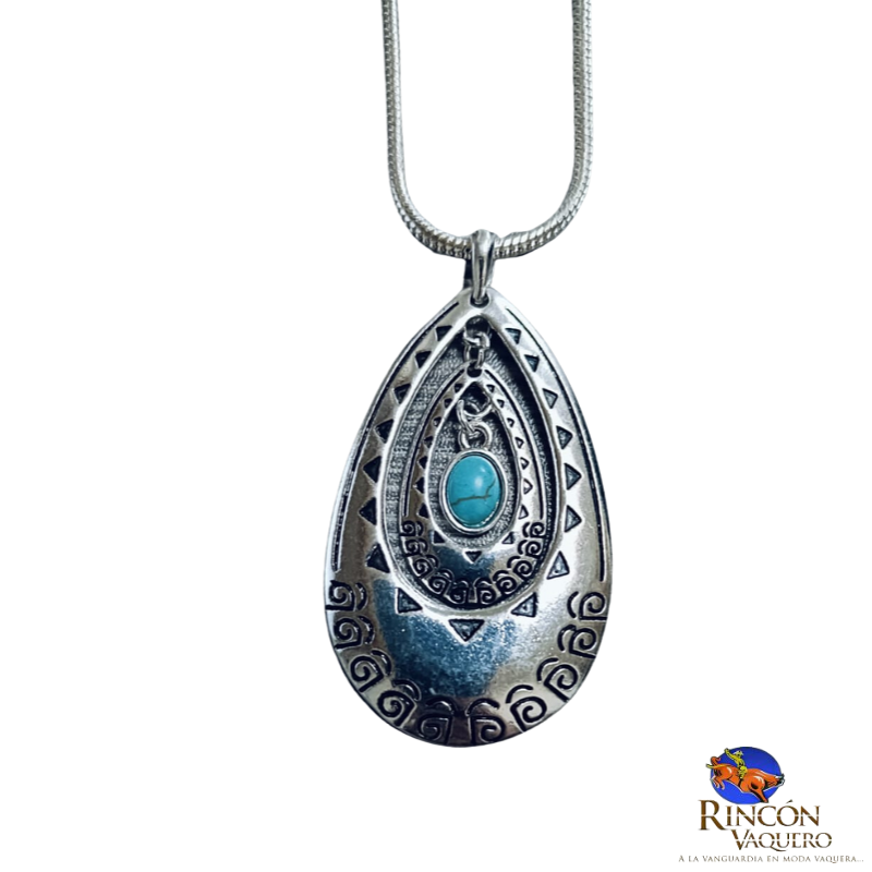 Collar Austin Accent Turquesa y plata